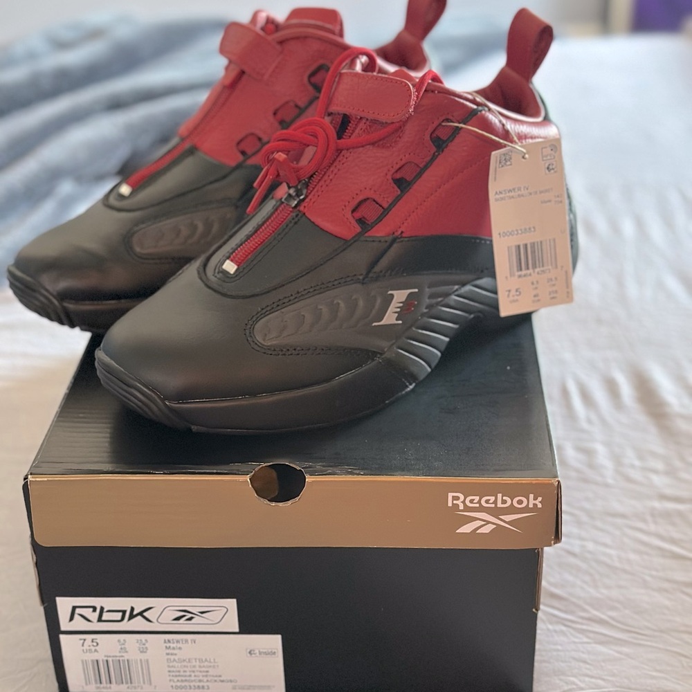 Reebok Answer 4 Black Flash Red